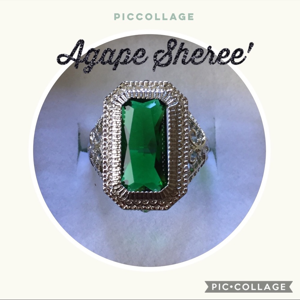 5 CT Emerald Cut Emerald in 925 Sterling Silver